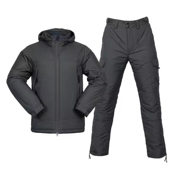 Traje portátil à prova de água à prova de frio Outdoor Calor roupa de algodão uniforme de treino