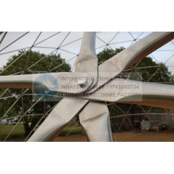 850gsm PVC fabric Geodesic Heat Proof Event Dome Tent 20m Diameter