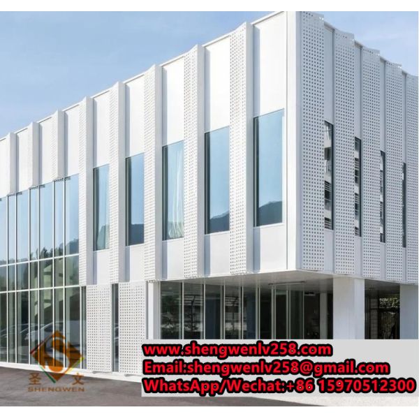 Aluminium Cladding Wall Panel Exterior Facade Decorative Solid Perforated Aluminum Sheet