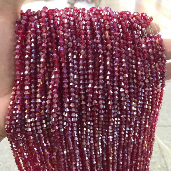 Factory Price Wholesale Bicone Beads 2/3/4/5/6/8mm Colorful Glass Bicone Crystal Beads for Jewelry Making