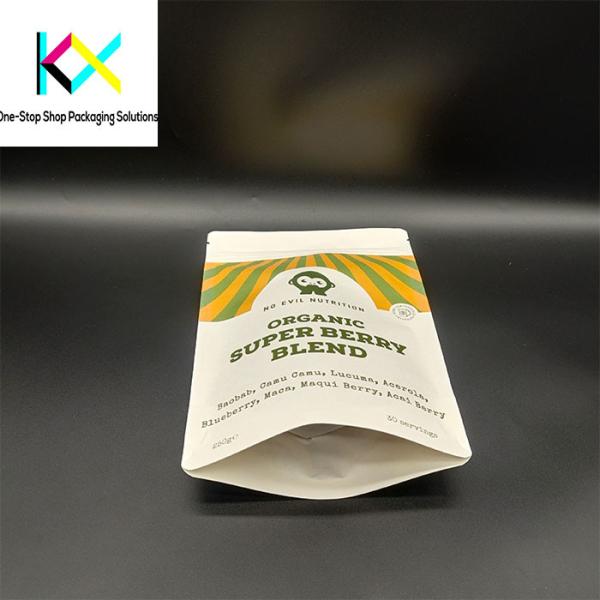 Custom Printed Snack Food Packaging Bags with Kraft Paper Stand-Up Pouch with good Design