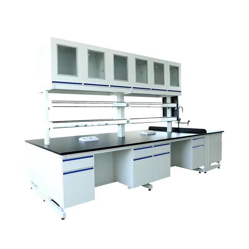 Steel Wood Modular Laboratory Benches C Frame Laboratory Island Table With Sink
