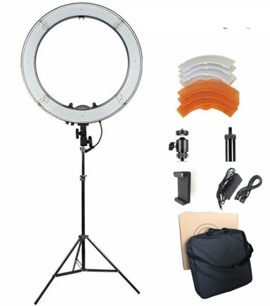 18 inches 3200-5600K Dimmable LED Ring Light Kit for Portrait Makeup Video Shooting
