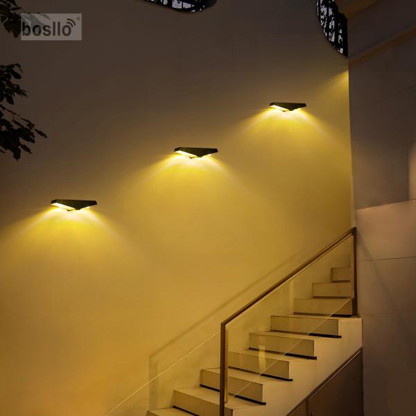 Solar Wall Light for Outdoor Garden 6000K White Light or 3000K Warm Light 5 H Solar Charging