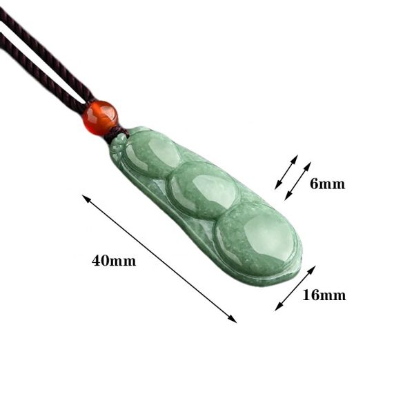 Regional Feature Natural Green Jade Pendant for Women Four Seasons of Beans Bring Luck Prosperity and Love