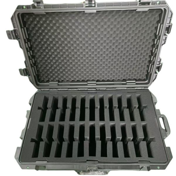 Casilla de plástico grande para instrumentos de vidrio a prueba de agua y choques Soporte personalizado ODM Uso multipropósito