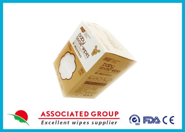 Biodegradable Disposable Dry Washcloths , 100% Cotton Dry Baby Wipes For Sensitive Skin