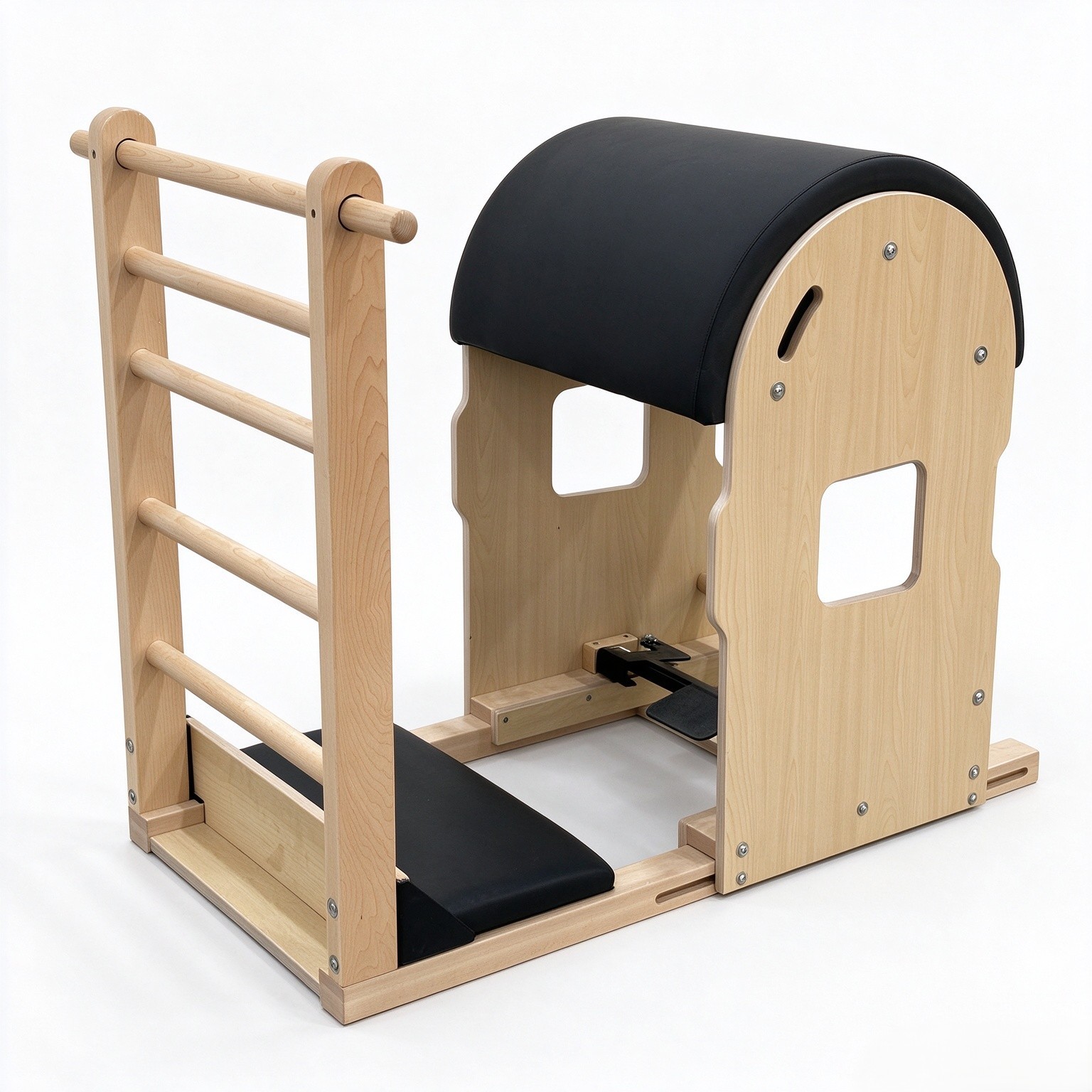 Professional Studio Pilates Ladder Barrel Equipment With Movable Foot Platform