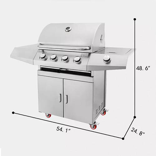 25 Inch 4 Burner Freestanding Gas Grills Bbq Outdoor Kitchen Backyard Party Combo