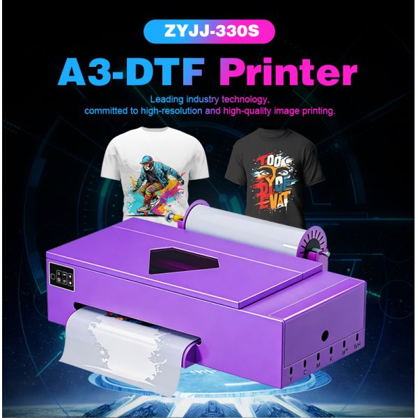 Fcolor A3 300mm Label Printer DX7 Print Head Dtf Ab Film Sticker Printer for High End Gift Bottle Phone Case