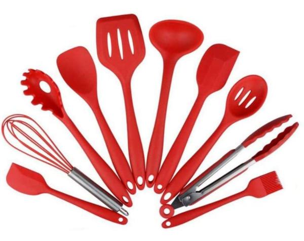 Silicone Kitchen Utensils 10-Piece Cooking Utensil Set Made Of FDA Grade