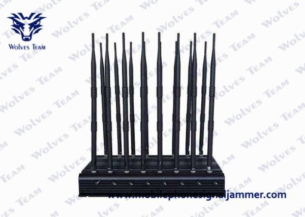 Desktop Adjustable 18 Bands 5.2G 5.8G WIFI Cell Phone Signal Jammer With Remote Control
