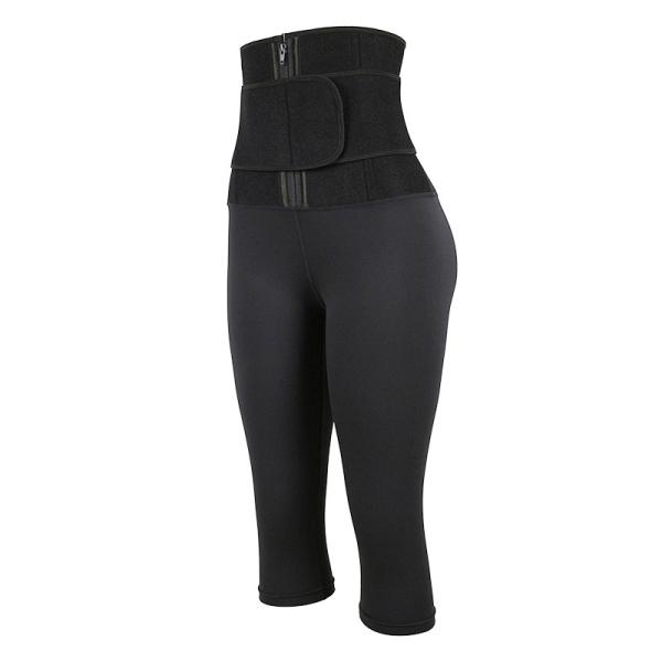 Instrutor de aço Tights da cintura do osso das caneleiras 9 altos do Gym do Waisted das mulheres