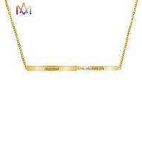 Collar grabado para mujer pulido del acero inoxidable 316L