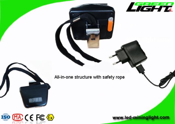 8000lux High Brightness Miners Cap Lamps Cordless Lightweight PC Body Digital Display