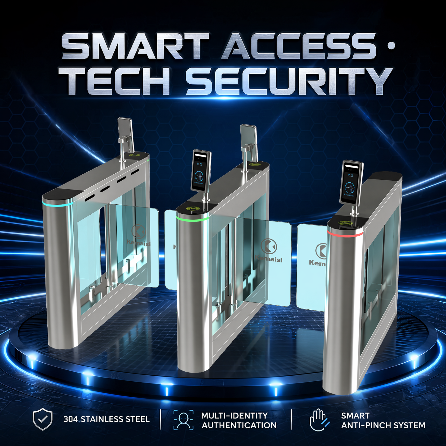 Scenic Area Efficient Passage Swing Barrier With Facial Recognition