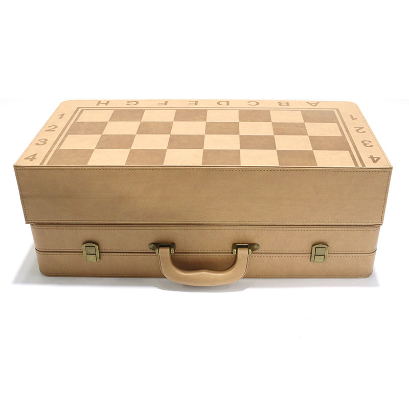 Customized Luxury Portable International Chess Set with Foldable Design and Zinc Alloy Pieces