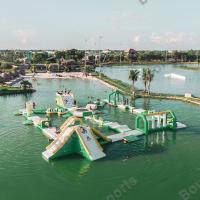 Parque inflável da água com capacidade 100 para o lago ou o mar