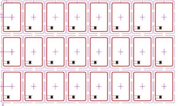 New customized size RFID Prelams, HF Contactless smart card, RFID card Inlay,13.56MHZ RFID chip for smart card