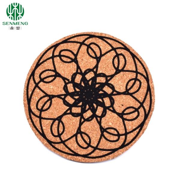 Natural Printed Cork Coasters for Table Protection and Planet Preservation
