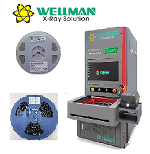 X-ray counter with 80kV closed type X-ray tube and simultaneously counting four reels at a time