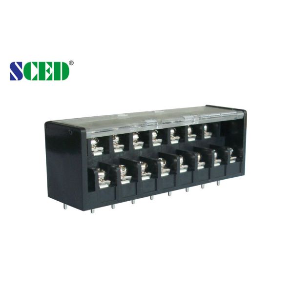 Dual Decks 7.62mm Spacing Electrical Barrier Terminal Blocks PBT For LED Power