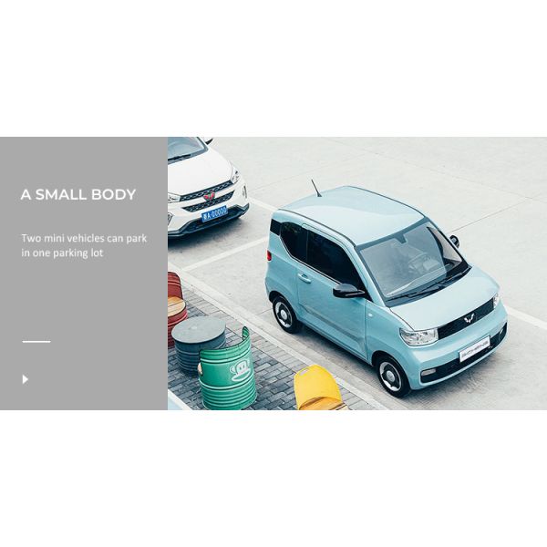 20KW 27Ps Wuling Hongguang Mini EV 100Km/H Left Hand Drive