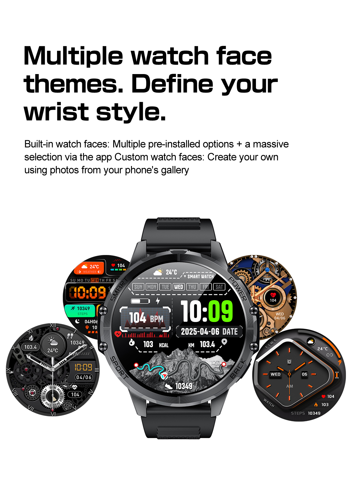 K77 Android Smartwatch Call IP67 Waterproof IPS Fitness Tracker Heart Rate Monitor Sleep Tracker Multi-Sport Silicone Alloy Case