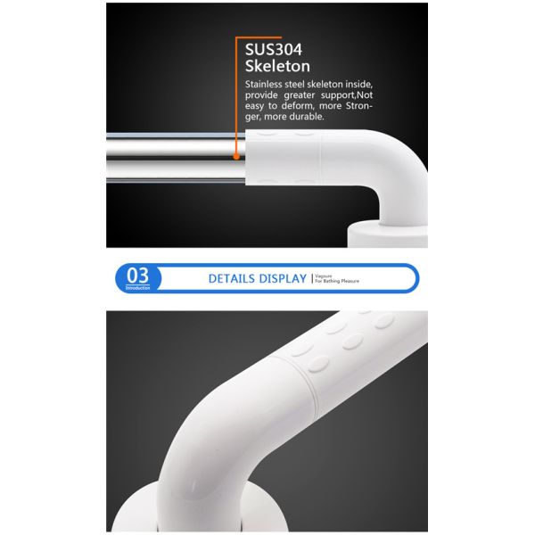 Non Barrier Bathroom Fixtures And Fittings / Shower Grab Bars Diameter 35MM