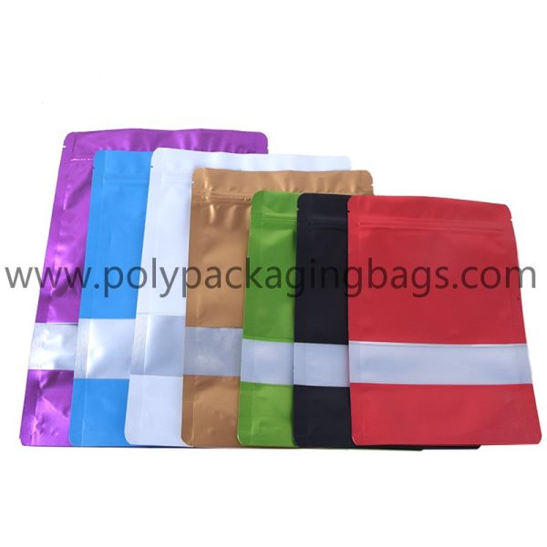 Matt Aluminum Foil Ziplock Bags With Frosted Window
