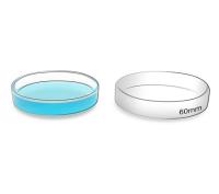 Le millimètre de comité technique de Petri Dish Cell Culture de la suspension 60 x 15 de laboratoire a traité Petri Dish non traité