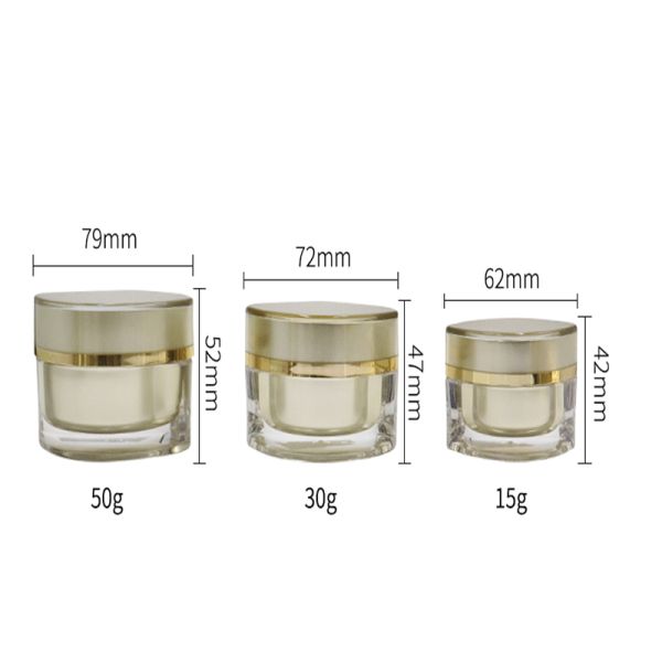 Hot Stamped Cosmetic Packaging Set With Cap Pump Pc308 Frosted Clear Cover Acrylic Cap