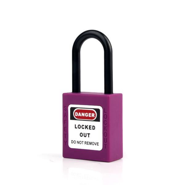 38mm ABS Industry Nylon keyed alike lockout Non-Conductive Safety Padlock with Master Key