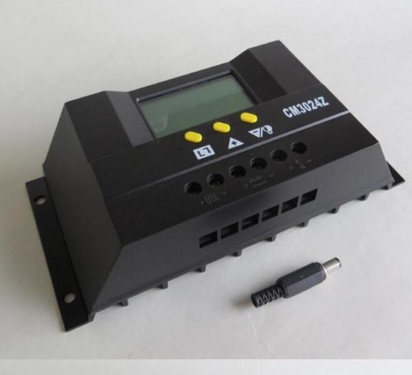 30A 12V 24V CM3024Z PWM Solar cell panel battery Charge Controller Regulators LCD Display