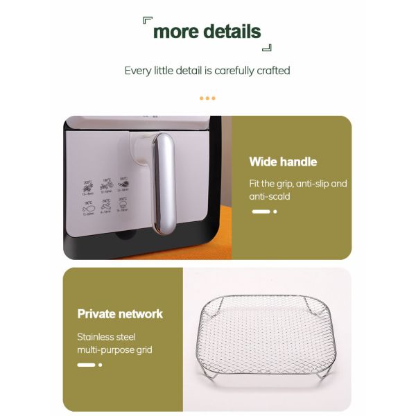 5L Large Capacity Air Fryer Electric Non Stick Coating 5.3qt