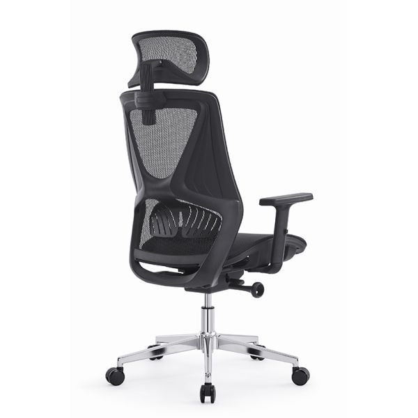 Full Mesh Office Staff Chair Ergonomic High Back Revolving Adjustable With Headrest