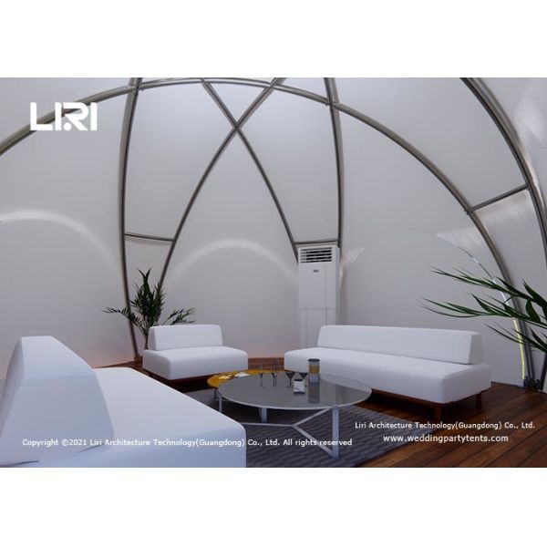 Crossover Dome Luxury Glamping Tents Supported By Four Corners Cross - Arch Shape