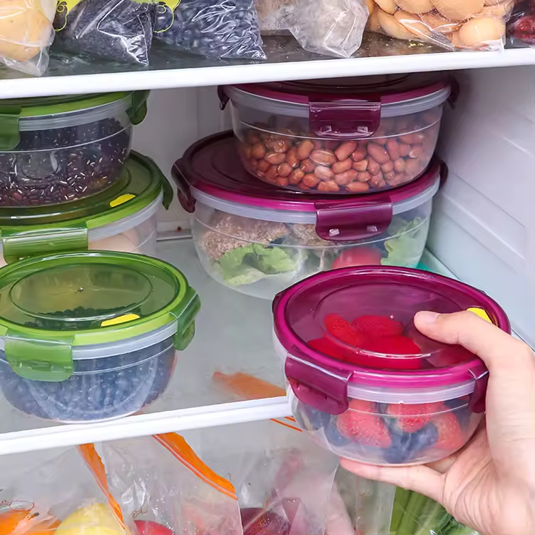 Classic Microwave Safe PP Plastic Food Storage Container Set for Fridge Lunch Fruit Meat Honey