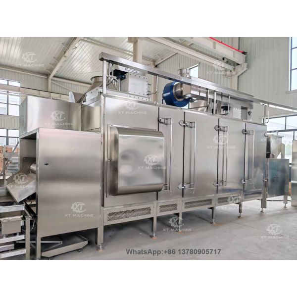 Fully Automatic Nuts Roasting Machine Peanut Pistachio Roaster with PLC Intelligent Control for Adjustable Roasting Sections
