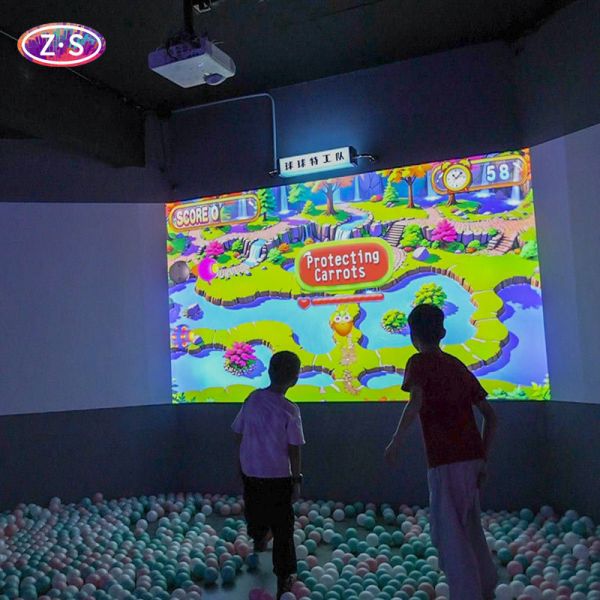 Vibrant Interactive Wall Projection With Double Interactive Effects Leisure Activities