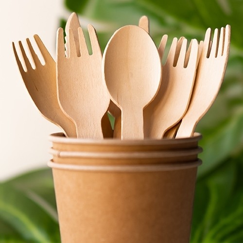 Cuchillería de madera desechable compostable con servicio OEM ODM