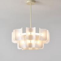 Lustre suspendu en acrylique pour salon d'hôtel, décoratif et luxueux