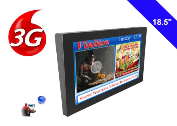 Bus LCD Advertising TV Display Monitor 18.5 Inch 3G Wireless Digital Signage