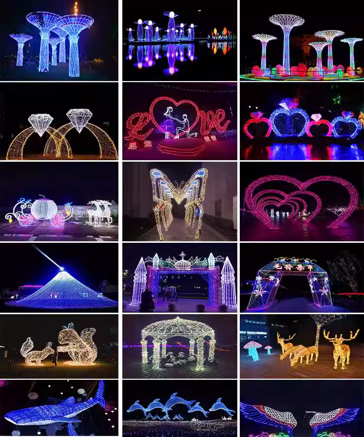 Custom Large LED Light up Letters, Holiday Words Sign for Christmas & New Year Event