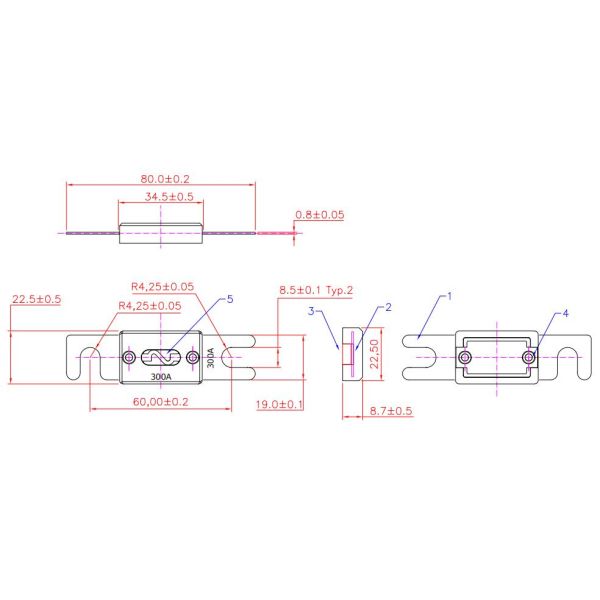 Скрепите болтами вниз с взрывателей DC 32V 80V керамических автомобильных обейте взрыватель держателя