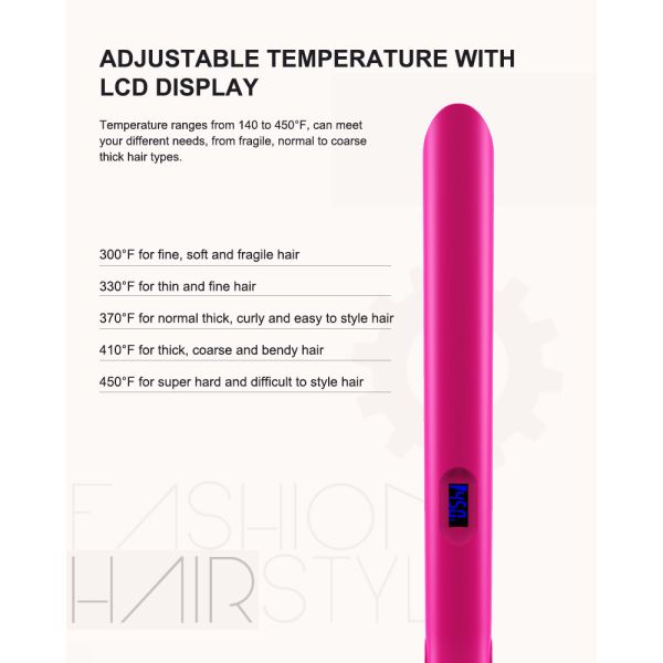 1 Inch 450 Degrees Ceramic Plate Flat Iron Professional Salon Tools Infrared