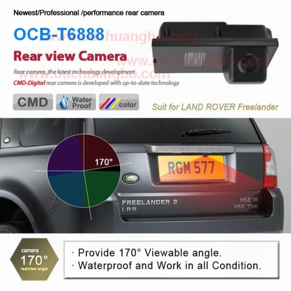 Ouchuangb car night waterproof rear camera for Land Rover Freelander PAL /NTSC Video output OCB-T6888