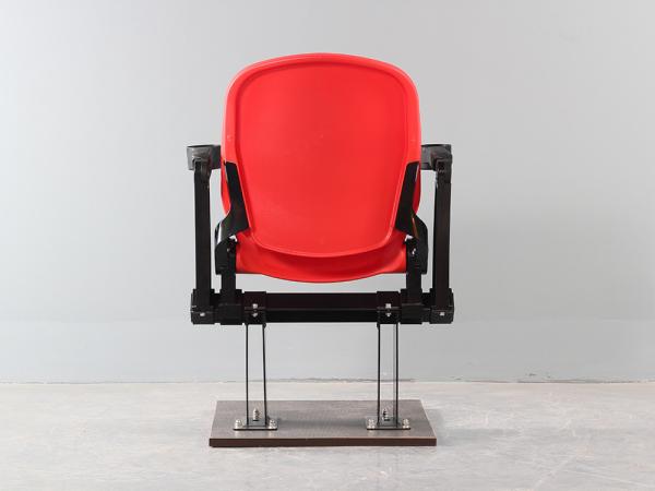 STUNITY Auto tip-up UV resistant wholesale gas assisted PP plastic beam mounted stadium seat with cupholder armrest