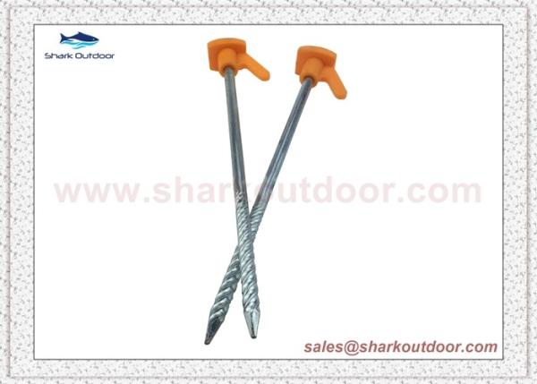 8 Outdoor Camping Steel Metal Tent Screw Peg Stakes with durable head