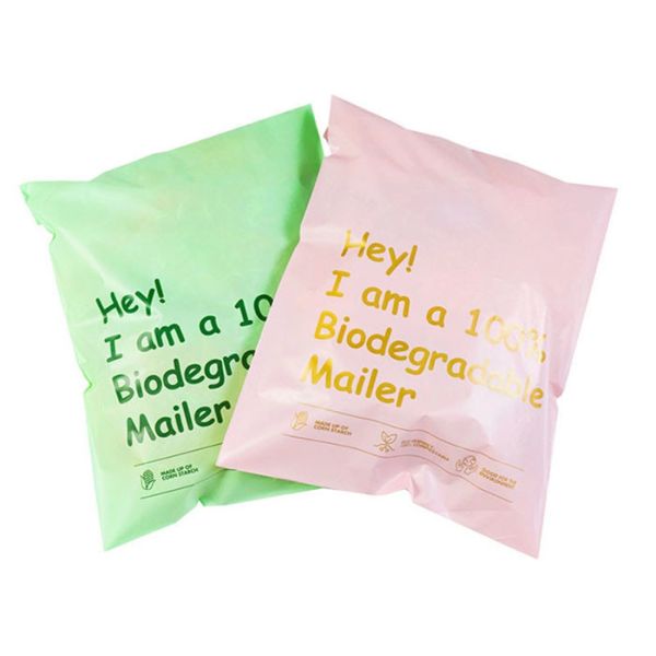 PLA PBAT Plant Starch 100% Biodegradable Courier Bags Clothing Mailing Packaging